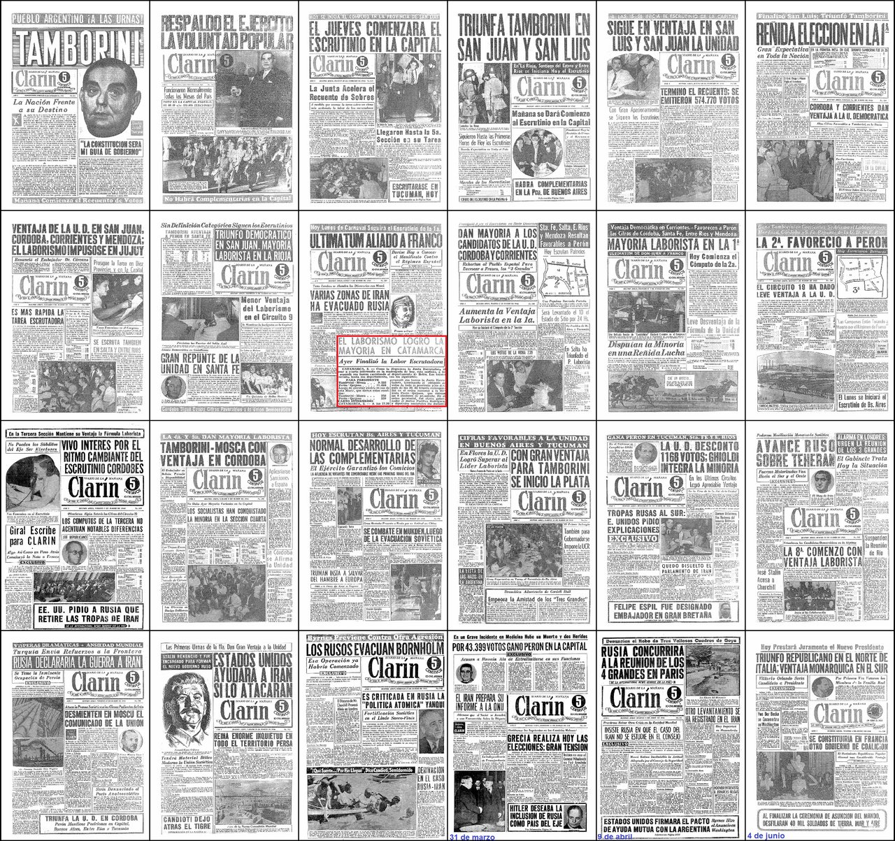 Clarín ante las elecciones de 1946