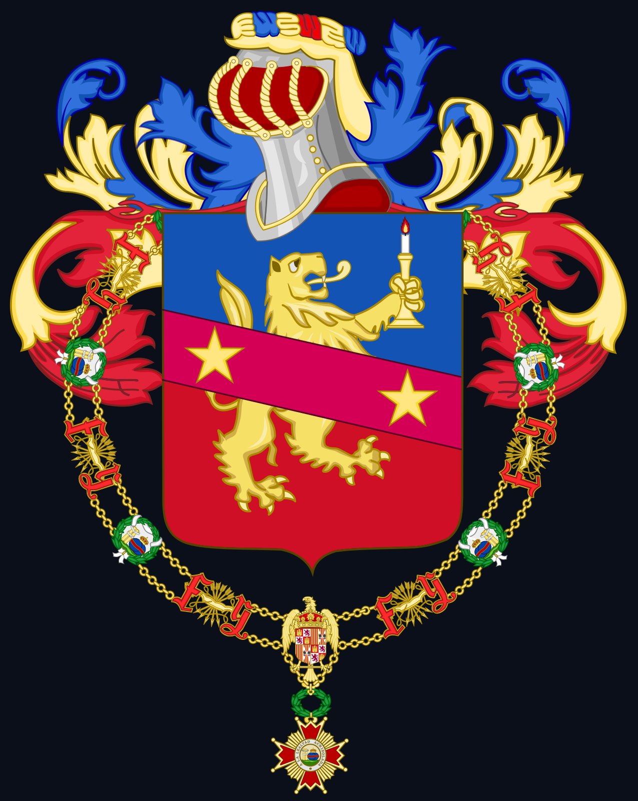 Escudo de Armas de Juan Domingo Perón (Order de Isabella el Catholic)