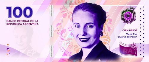 100 pesos eva peron 2022 a