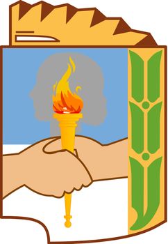 Escudo de la Ciudad Eva Peron