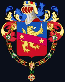 Escudo de Armas de Juan Domingo Perón (Order de Isabella el Catholic)